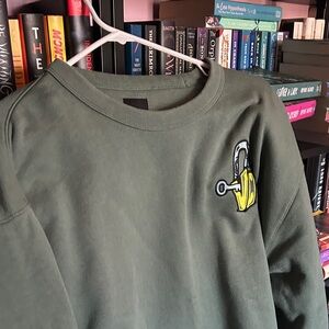 Vans Dark Green Sweatshirt with Yellow Graphic